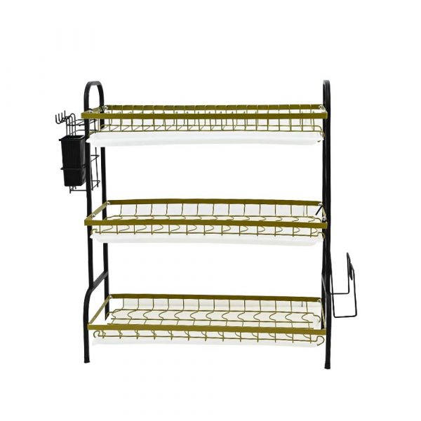 3 Layer High-Strength Metal Kitchen Dish Rack